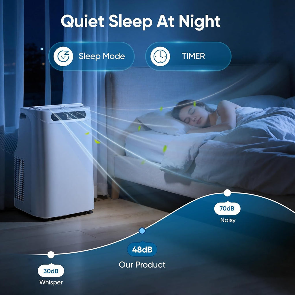 12000 BTU Portable Air Conditioners, Cools Up to 500 Sq.Ft, Portable AC Unit with Remote Control, Cooling, Fan
