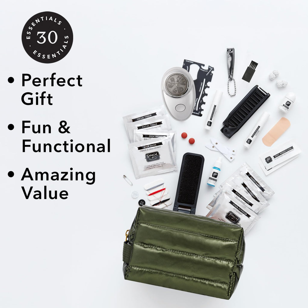 Hemergency Kit for Men, Includes 30 Style & Grooming Essentials, Gift & Accessory for Grooms, Best Man, Personal
