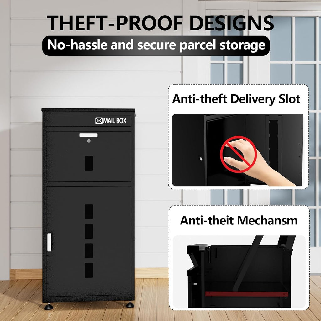 Large Package Delivery Box 41.5" Anti-Theft Locking Parcel Drop Box
