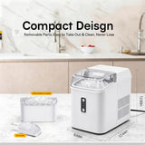 Nugget Ice Makers Countertop, Portable Nugget Ice Machine, Ready in 6 Mins, 24lbs in 24Hrs, Auto-Cleaning