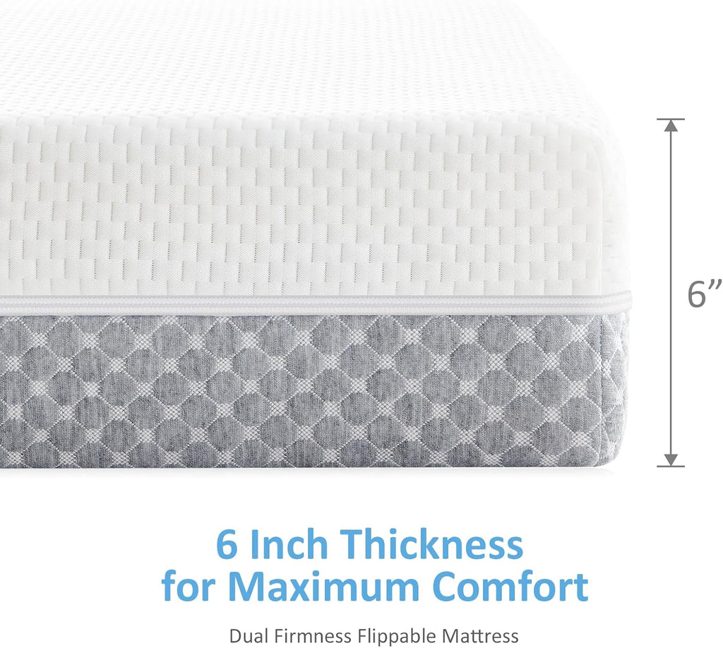 Crib Mattress, Dual Sided Comfort Memory Foam Toddler Bed Mattress, Triple-Layer Breathable Premium Baby Mattress for