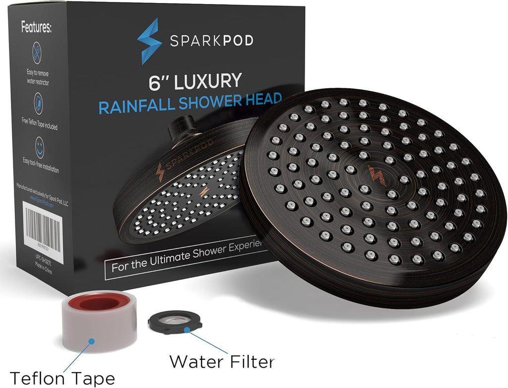 Shower Head - High Pressure Rain - Premium Quality Luxury Design