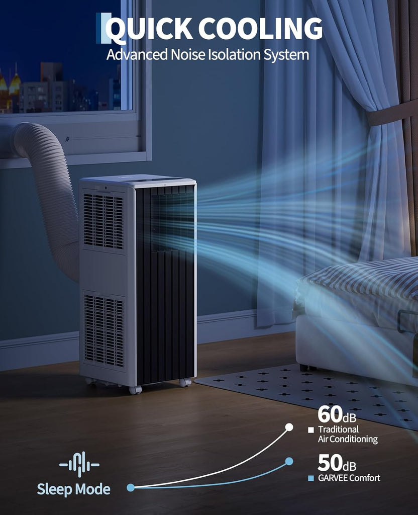 8000 BTU Portable Air Conditioner, 3-in-1 Cooling