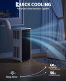 8000 BTU Portable Air Conditioner, 3-in-1 Cooling