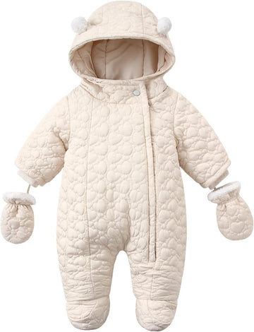 Toddler Snowsuit Baby Winter Clothes Hoodie Fleece Snow Wear Suit