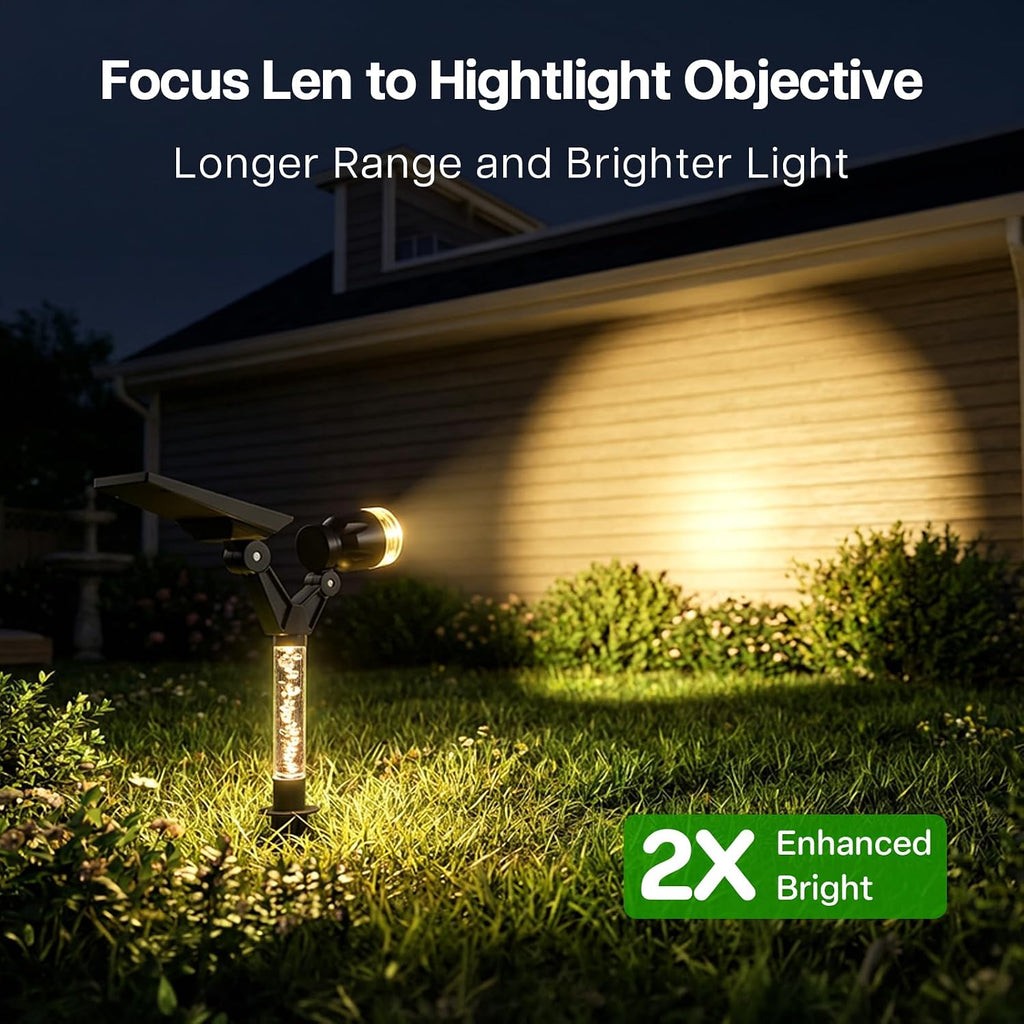 Spot Lights Outdoor Waterproof Spotlights, Warm White 4 Pack | Solar Lights Outdoor for Yard Pathway Tree House