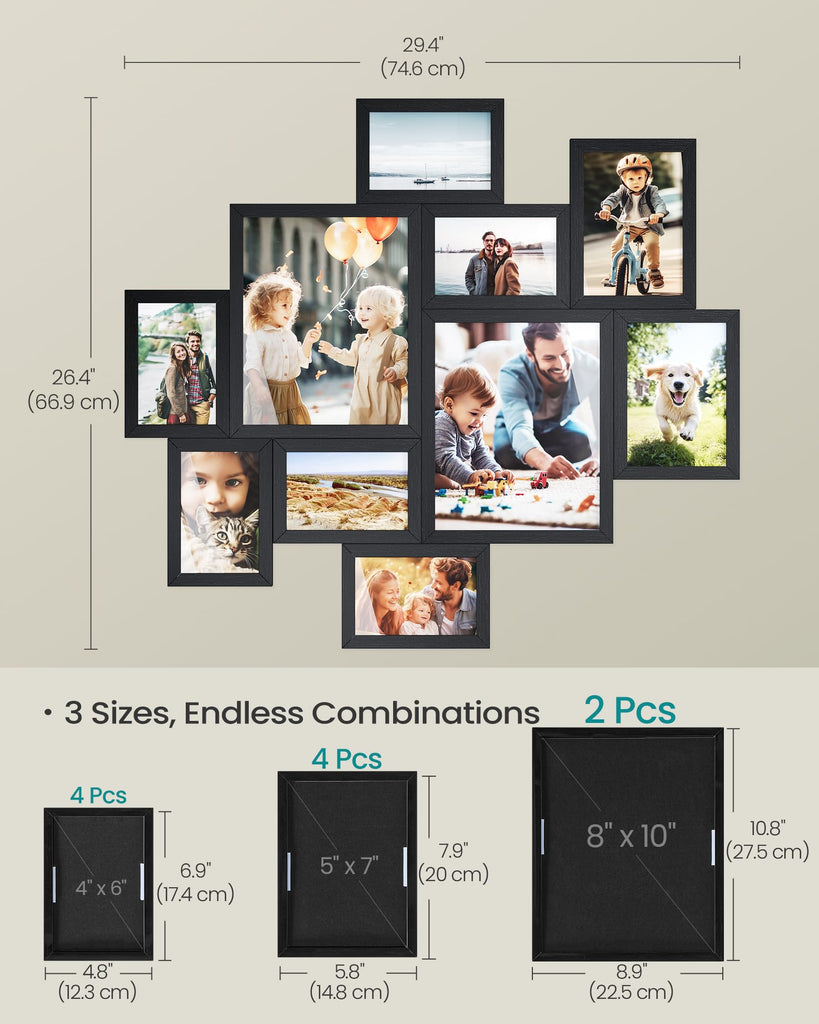 10 Tool-Free Assembly Collage Photo Frames for Wall