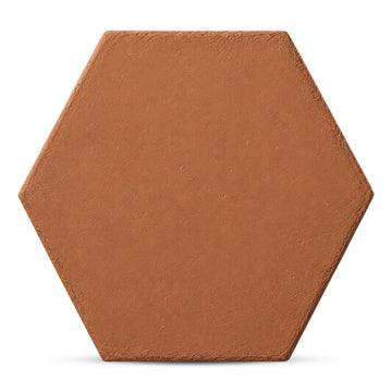 Lincoln Hexagon Saltillo Tile 8.5" x 7.5" | Unsealed Handmade Mexican Tile - (10, 8.5" x 7.5" Hexagon Saltillo)