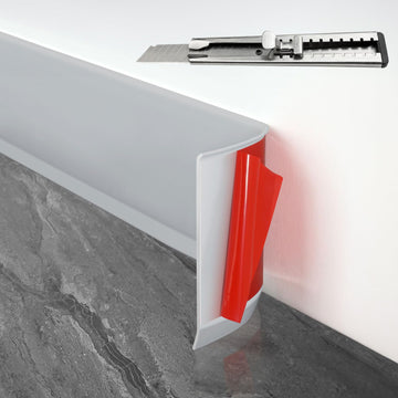 Baseboard Trim,4Inx 20Ft Flexible Baseboard Molding Trim