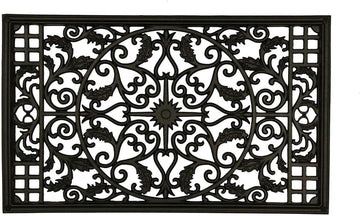 Decorative Insert for Fencing, Gates, Home, Garden - Rectangle, 15" X 24", Black