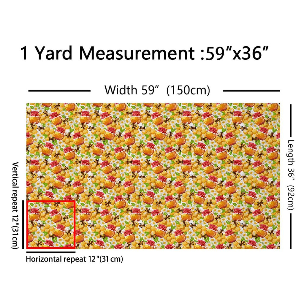 Cute Bee Upholstery Fabric Soft 5 Yard