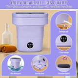 Mini Washing Machine 16L Foldable Small Washer for Underwear, Socks, Baby Clothes - 3 Cleaning Modes with Spin Dryer