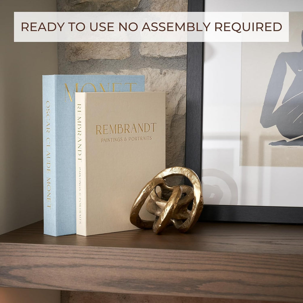 Beautiful Decorative Books - Set of 2 Linen Boxes Enhance Your Coffee Table, Bookshelf or Mantel Decor - Stylish
