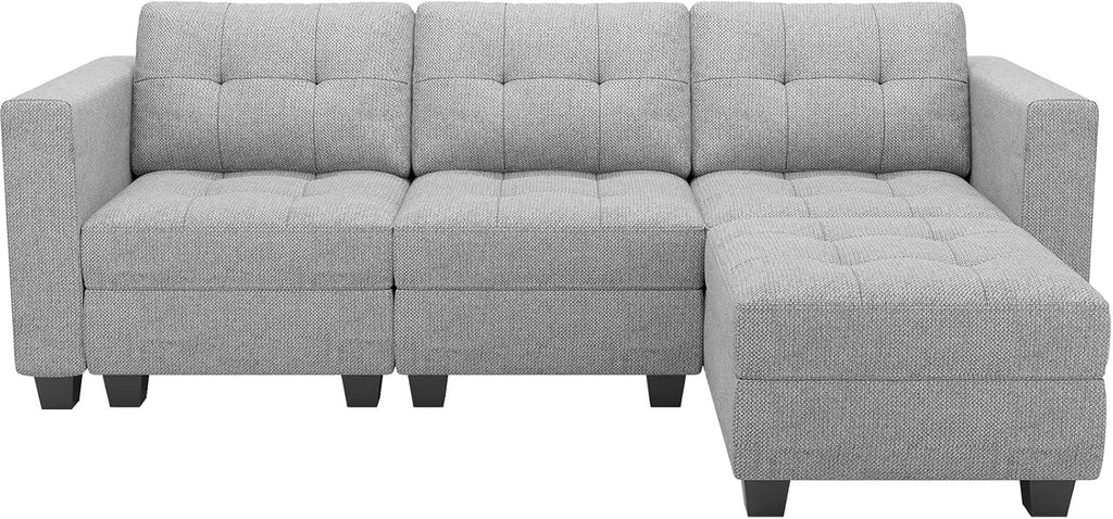 Modular Sectional Sofa L Shaped Sofa Couch with Storage Seats Convertible Sectional Couch Modular Sofa with