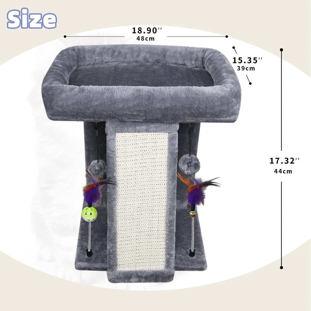 Cat Tree Tower with Cat Scratching Post for Indoor Cats