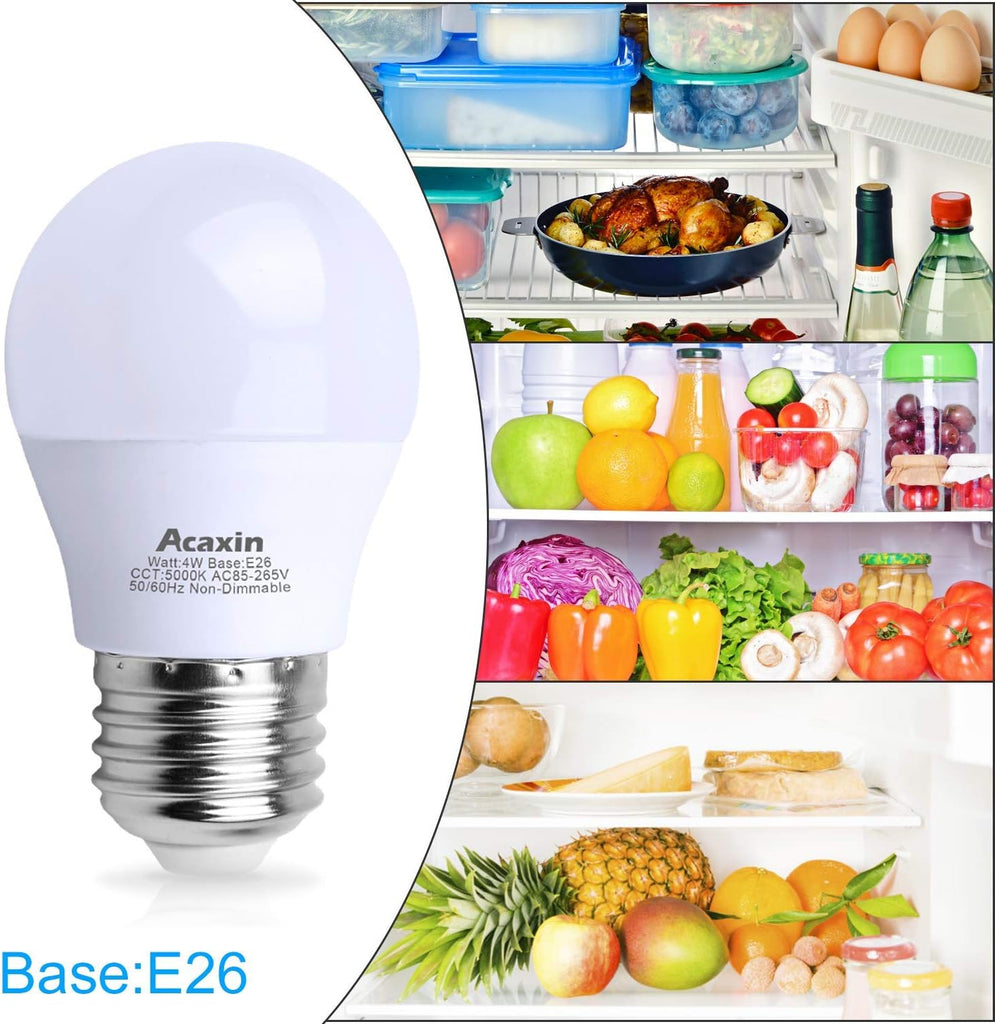 LED Refrigerator Light Bulb 4W 40Watt Equivalent, Waterproof Fridge Bulbs Replacement for Frigidaire, Freezer Bulb