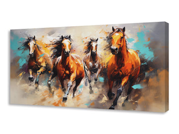 Wall Art Canvas Painting Running Horse 1 Piece Symbolizes Success and Power Abstract Artistic Background Picture