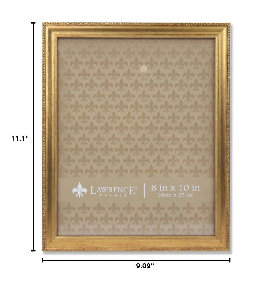 Classic Bead Picture Frame, 8x10, Gold