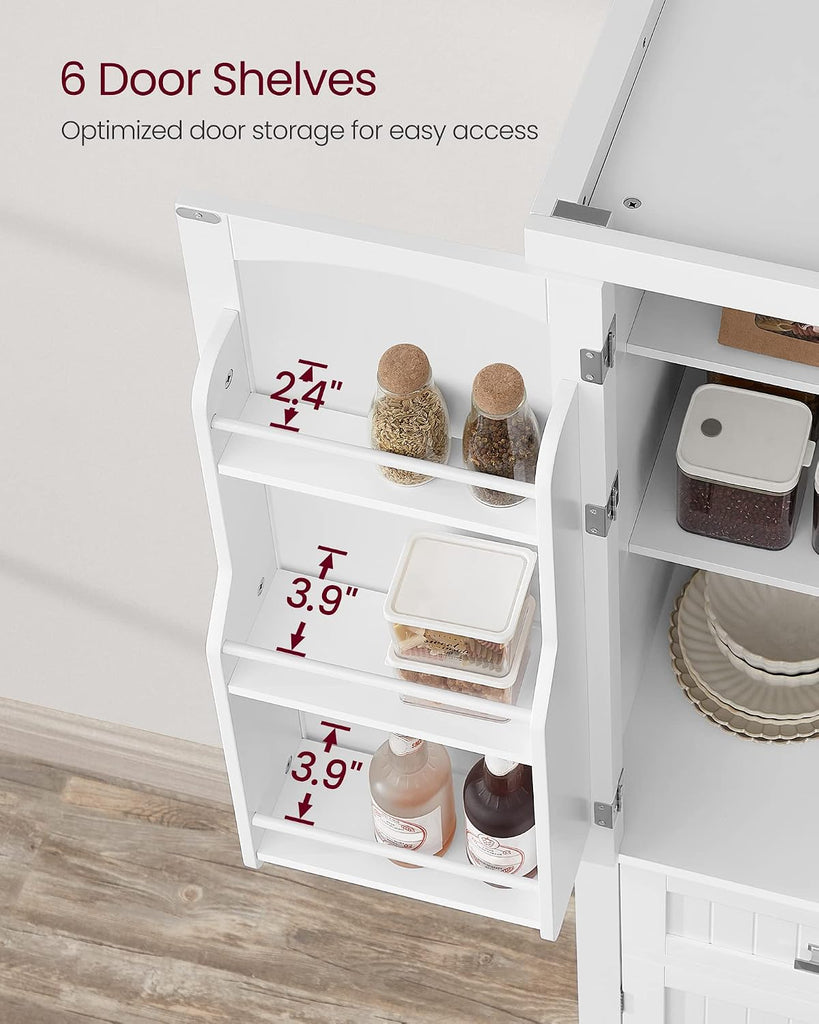 Pantry Cabinet, Tall Storage Cabinet with Drawer, 71.7-Inch | Freestanding cupboard with 2 cabinets, 4 adjustable