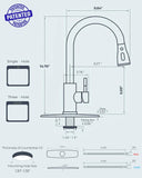 Kitchen Faucets with Pull Down Sprayer, Brushed Nickel