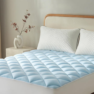 Cooling Mattress Topper King,Gel-Infused Memory Foam Mattress Pad