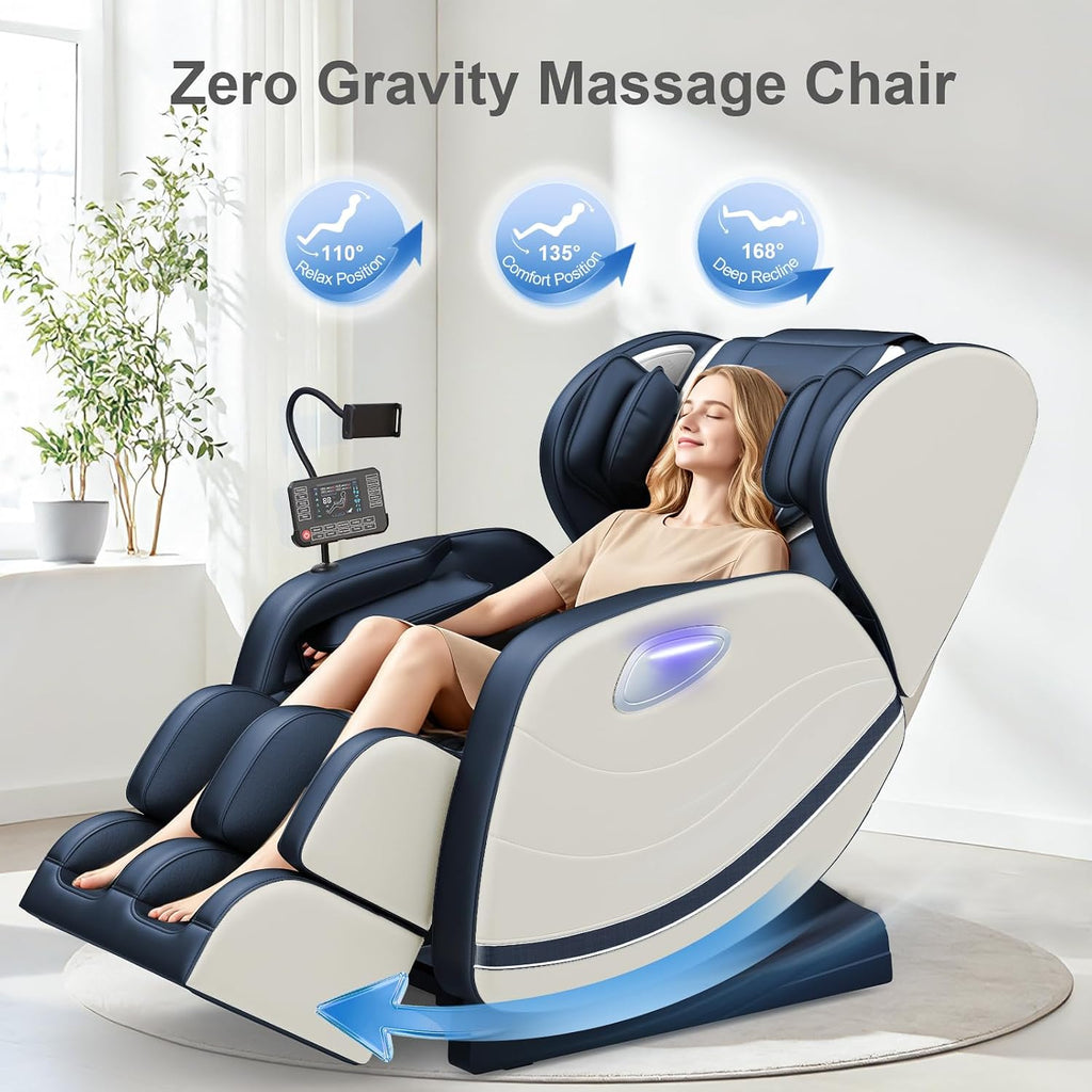 2026 SL Track Massage Chair Full Body, Zero Gravity Recliner | 12 Fix Rollers, 8 Airbags, 15 Auto Programs, Foot