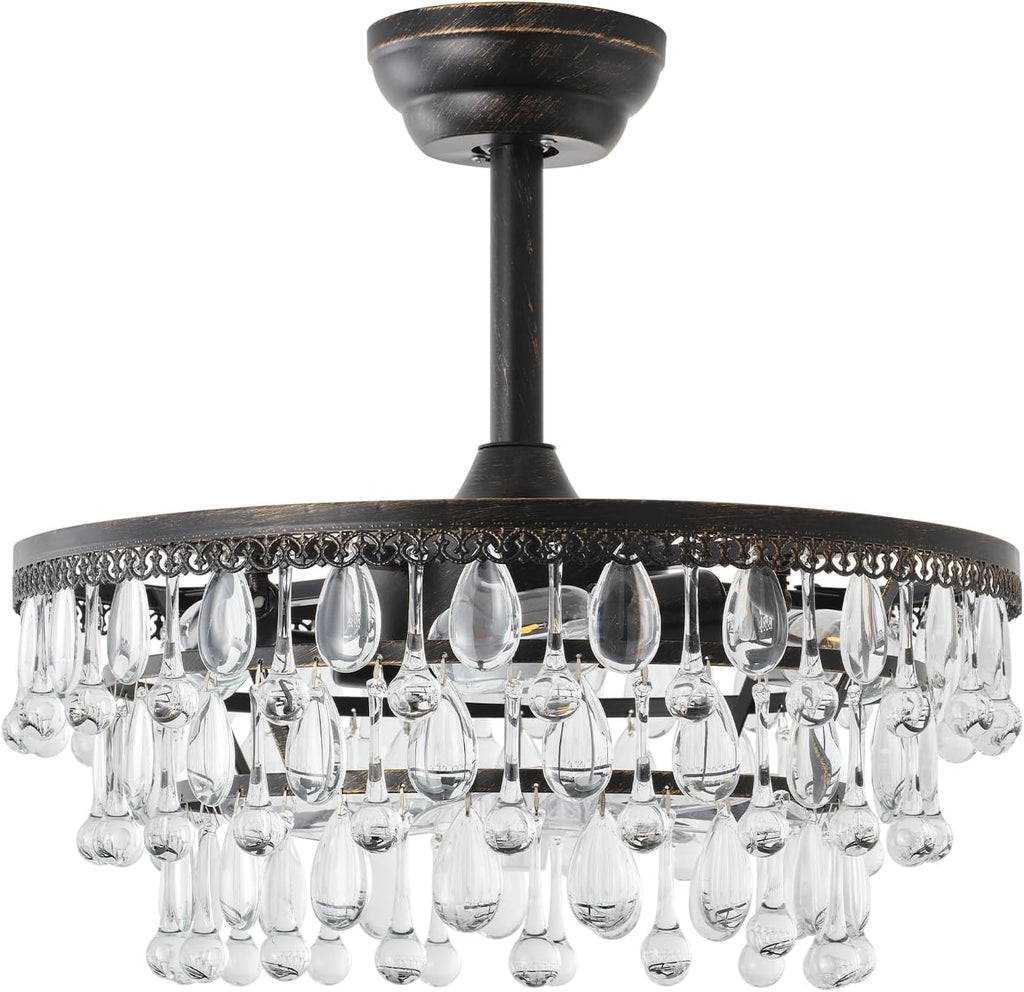 Crystal Fandelier Ceiling Fan with Light