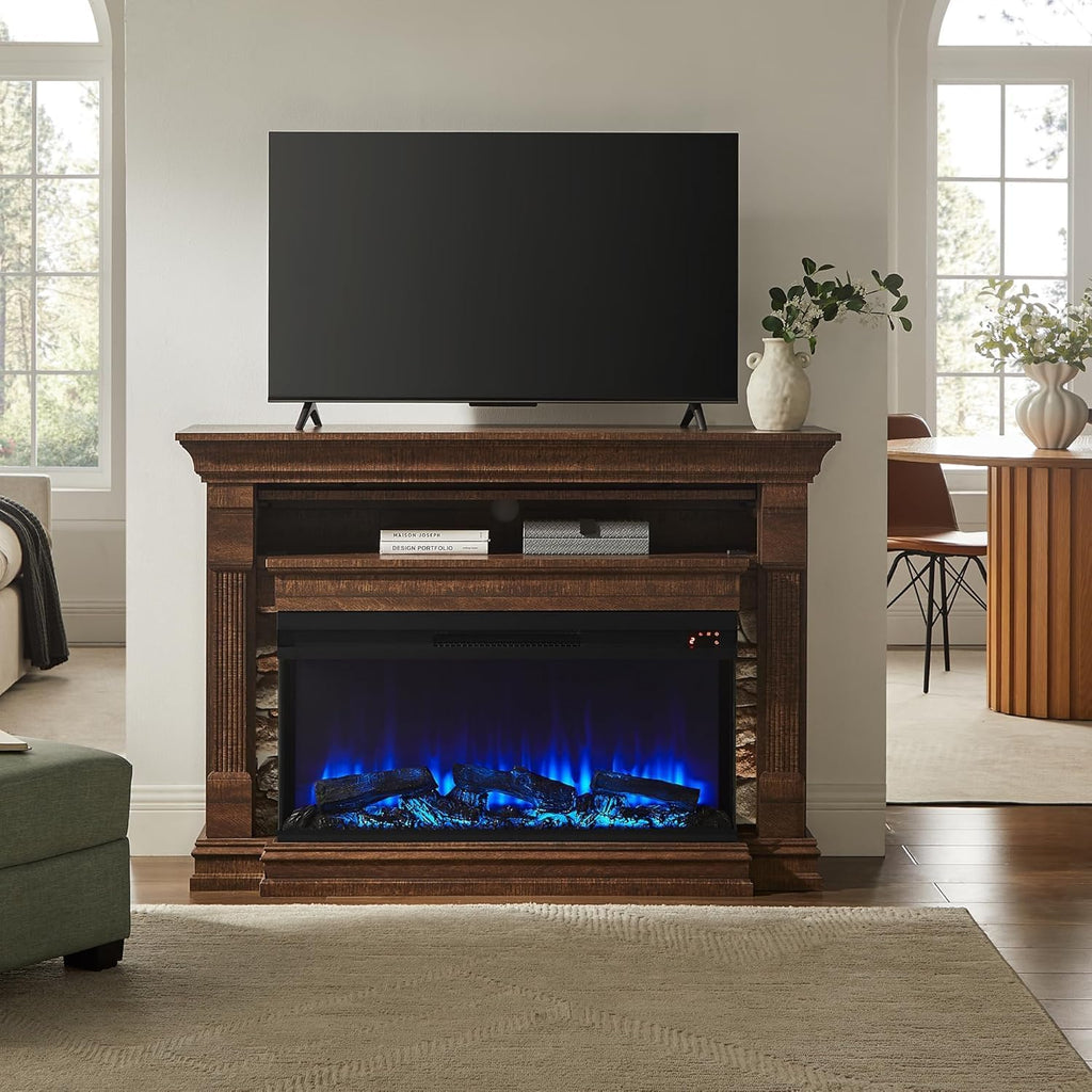 OKD 52 Inch Electric Fireplace with Mantel