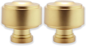 Luxury Layers Knob Finials - Fits Only Signature Collection Curtain Rods (Rod Not Included) - Premium Quality, Heavy