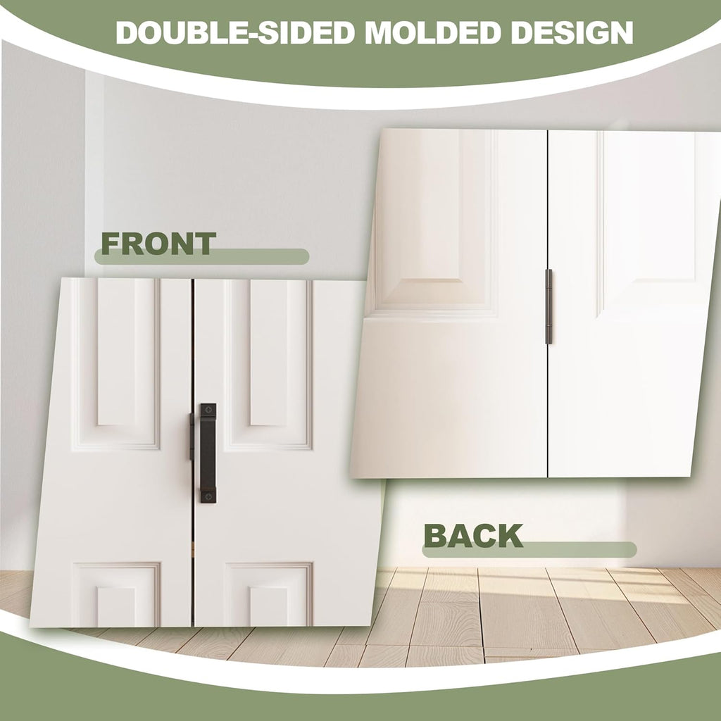 24"x 84" Bifold Barn Door, Bifold Sliding Barn Doors with 2.33FT Hardware Kit Included, Primed Doors