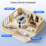 Dehumidifier for Home, Dehumidifiers for Bathroom, Bedroom, Living room, Closet with 68 OZ Water Tank