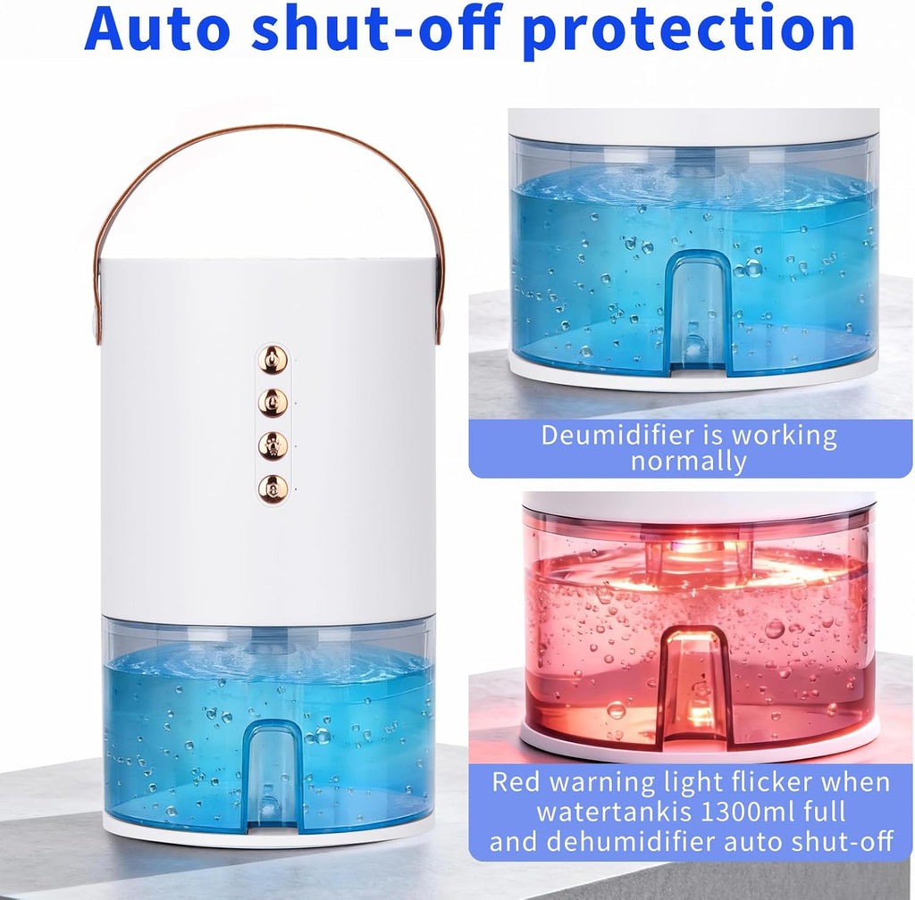 Dehumidifiers for Home, 60 Oz Small Dehumidifier for Basement. Portable Dehumidifier for Bedrooms, Bathrooms, Closets