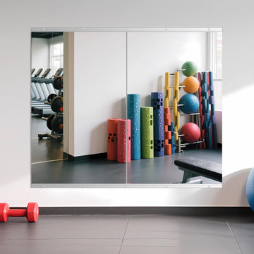 Gym Mirror for Wall, 48" x 28" x 2PCS Frameless Full Length Mirror
