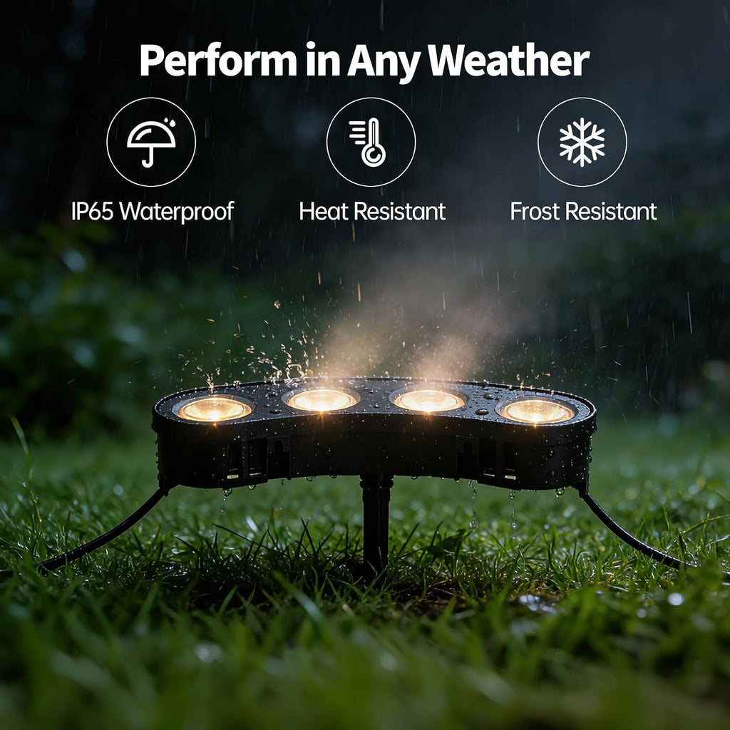 Solar Tree Lights, Outdoor Ring Landscape Spotlights, Warm White | 16 COB LED, 3-in-1 (Sticked/Tied/Hang), 33FT