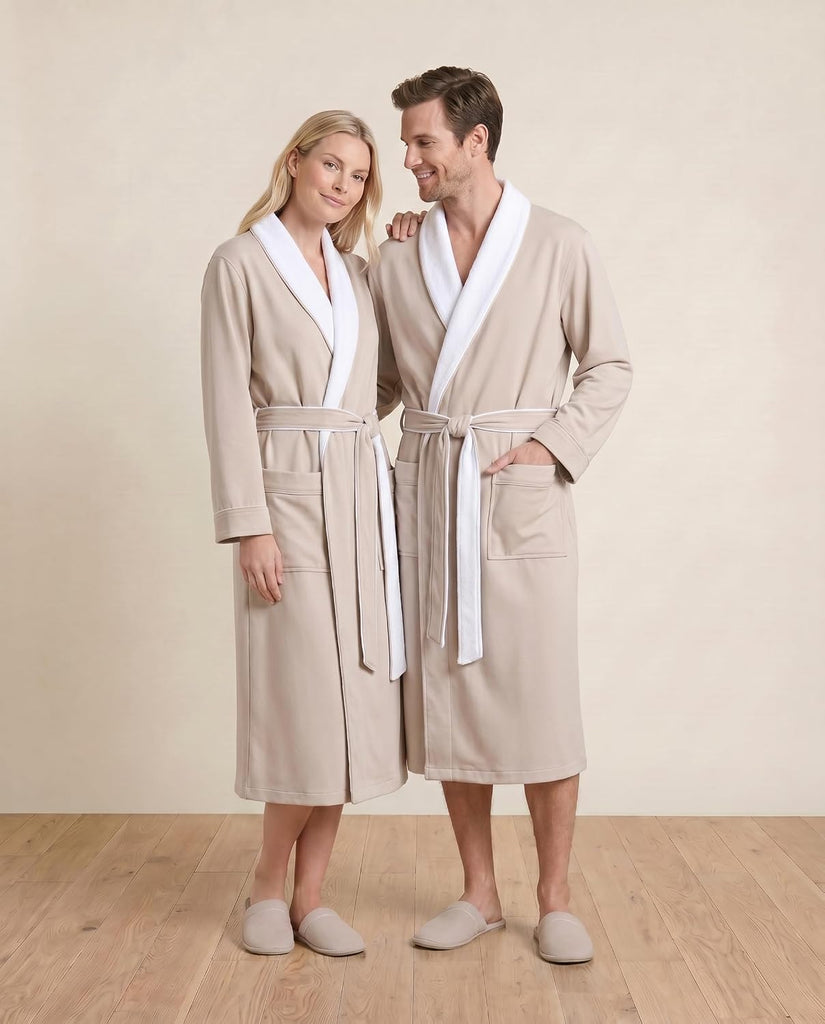 Luxury Spa Robe - Microfiber with Cotton Terry Lining