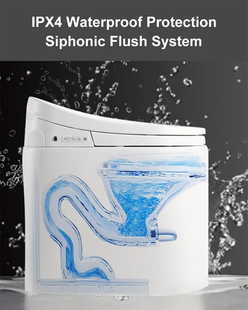Modern Smart Toilet, One-Piece Elongated Intelligent Bidet Toilet with Auto Flush, Heated Seat, Warm Water