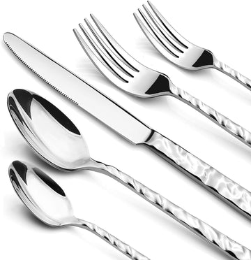 Silverware Set, 40-Piece Premium Stainless Steel Flatware Set for 8