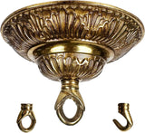 5.71" All Copper Chandelier Canopy Kit with Lamp Parts Hardware and Hooks, Light Fiture Cover as Cei