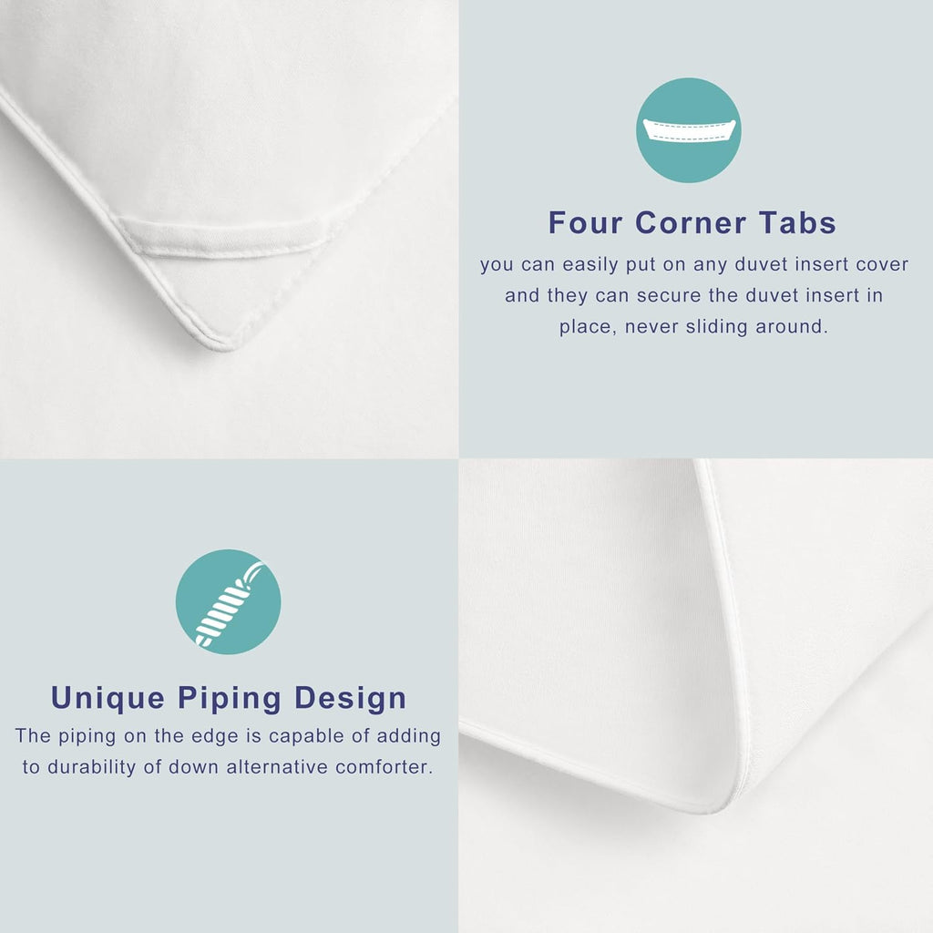 King Duvet Insert Comforter,100% Cotton Shell