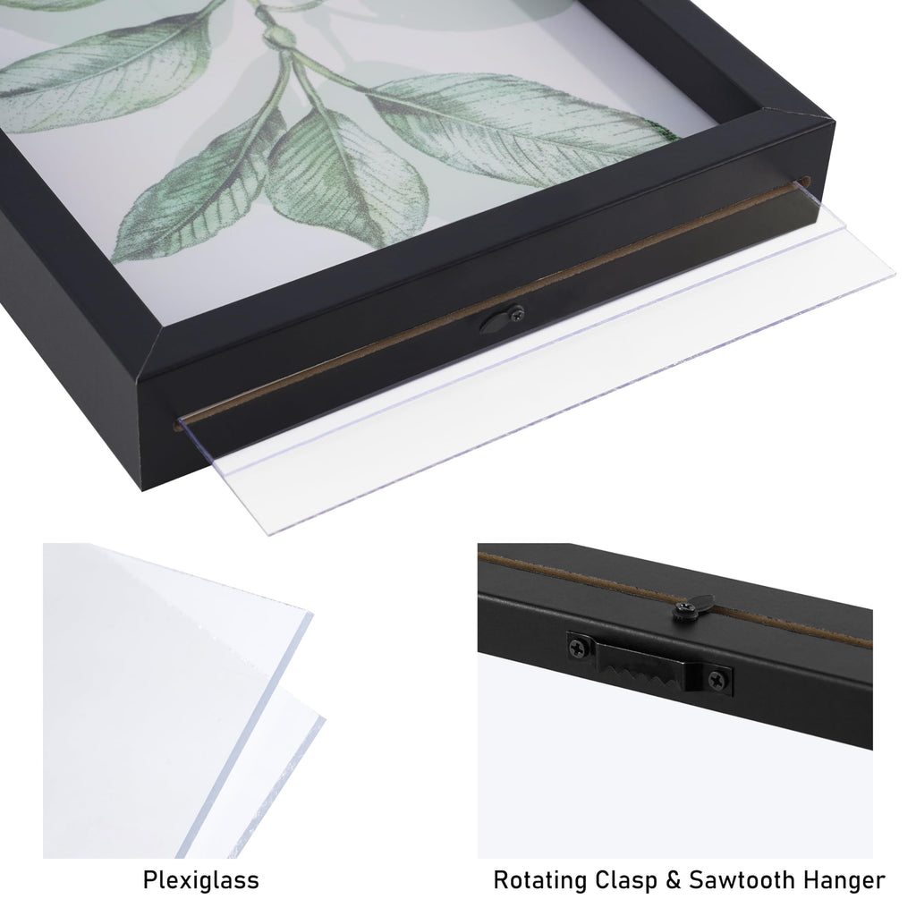 12x16 Floating Picture Frame, Black