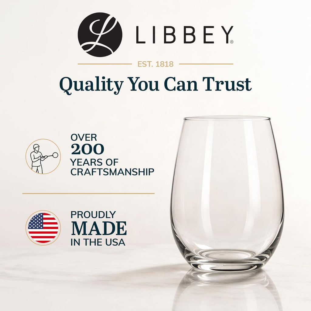 Stemless Wine Glasses Set of 12, Dishwasher Safe Set Of Wine Glasses, Perfect for Cocktails, Water, and Outdoor