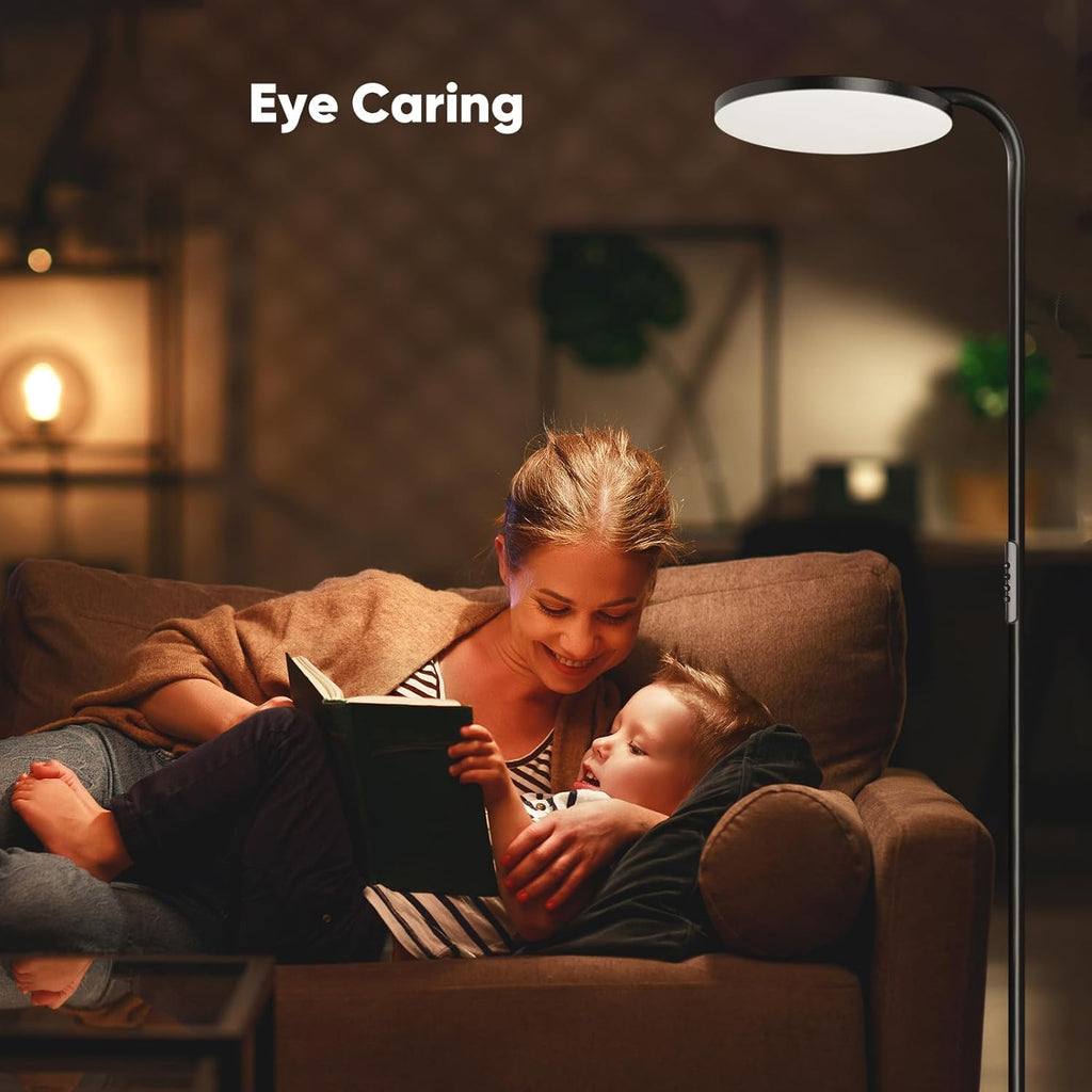36W LED Floor Lamp, Super Bright Standing Lamp, Modern Stepless Dimmable Torchiere Tall Lamp with Remote Control