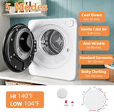 Portable Washer and Dryer Combo Set, 1.6 Cu.Ft Portable Clothes Dryers,22 lbs Twin Tub Washing Machine, Compact Washer
