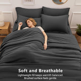 Queen Comforter Set - 7 Pieces Bed in a Bag Queen, Luxury Comforter Set with Sheets for All Season