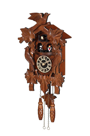 Cuckoo Clock, Hand-Carved Wooden Antique Clock for Wall 11.1"x25.8"