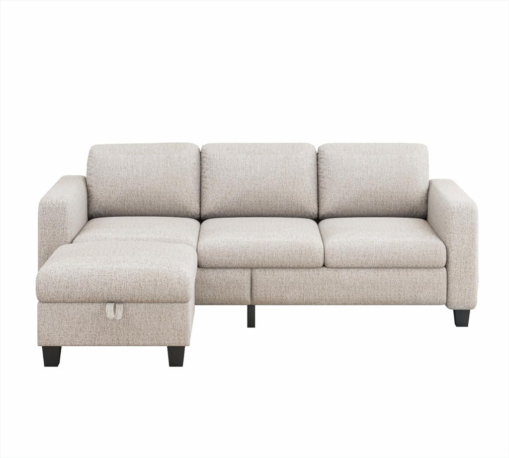 Sectional Couches for Living Room - Convertible L Shaped Couch with Storage Ottoman