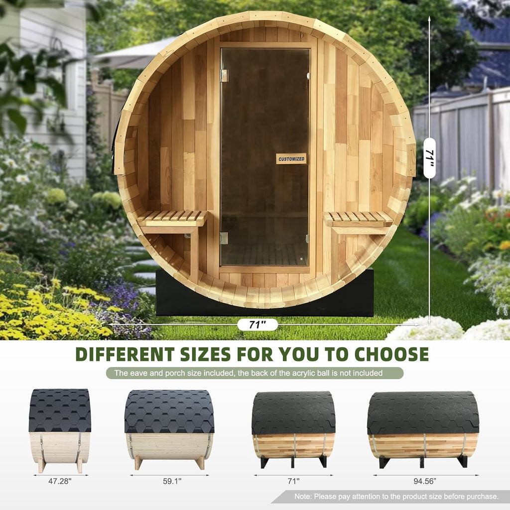 Smartmak Customized Outdoor Barrel Steam Sauna