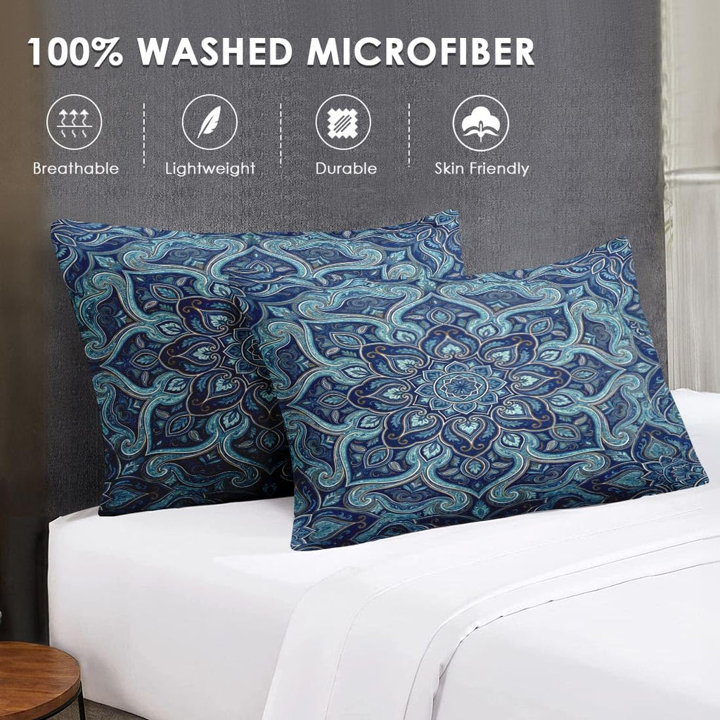 Comforter Set with Sheets, 7 Pieces Mandala Paisley Bedding