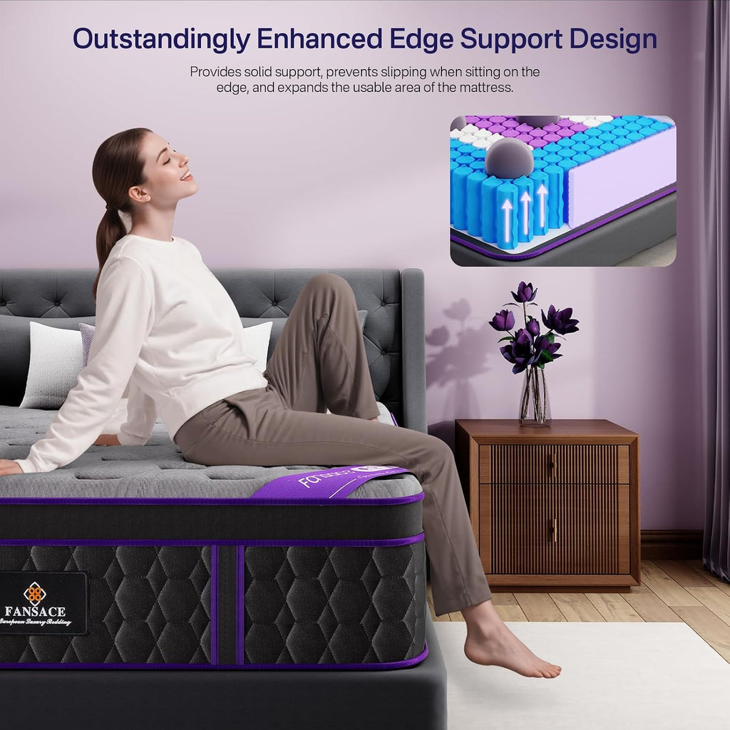 (Luxury Hotel) 12 Inch California King Size Hybrid Mattress in a Box Medium | (2026 Upgraded) Mattress with