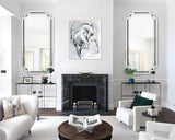 24" x 47" Large Mirror for Decor, Decorative Wall Mirror with Beveled Edge and Glass Pieces, Rectangle Wall Decor